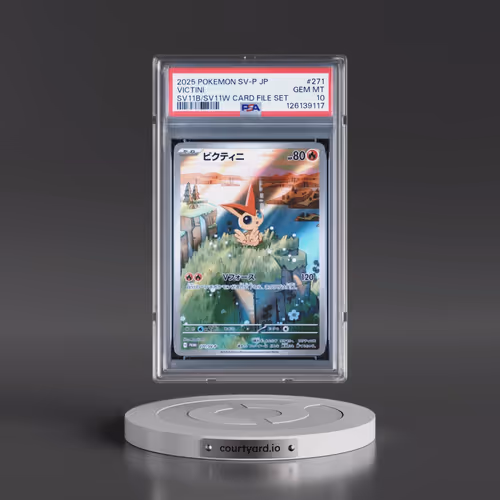 2025 Pokémon SV-P Promo #271 Victini - Black Bolt/White Flare Card File Set (PSA 10 GEM MINT)