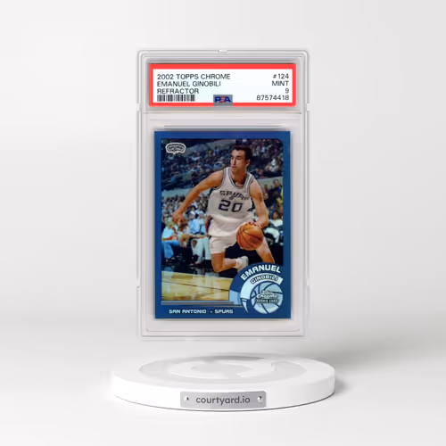 2002 Topps Chrome #124 Emanuel Ginobili - Refractor (PSA 9 MINT)