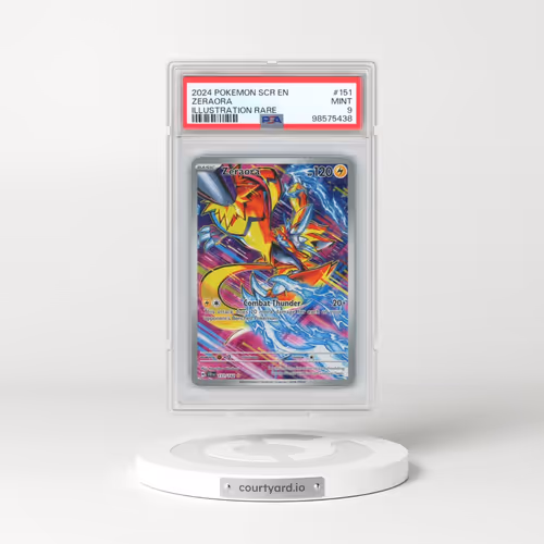 2024 Pokémon Scr EN-Stellar Crown #151 Zeraora - Illustration Rare (PSA 9 MINT)