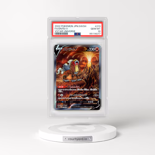 2022 Pokémon Sword & Shield Vstar Universe #213 Entei V - Holo Full Art (PSA 10 GEM MINT)