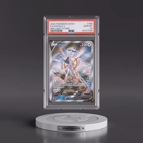 2022 Pokémon Sword & Shield Brilliant Stars #166 Arceus V - Holo Full Art (PSA 10 GEM MINT)