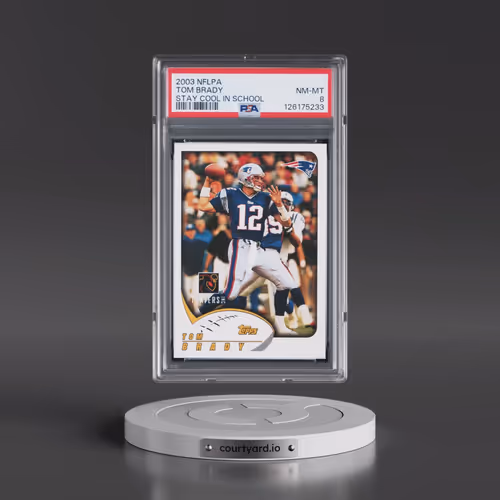 2003 Nflpa Stay Cool in School Tom Brady (PSA 8 NM-MT)
