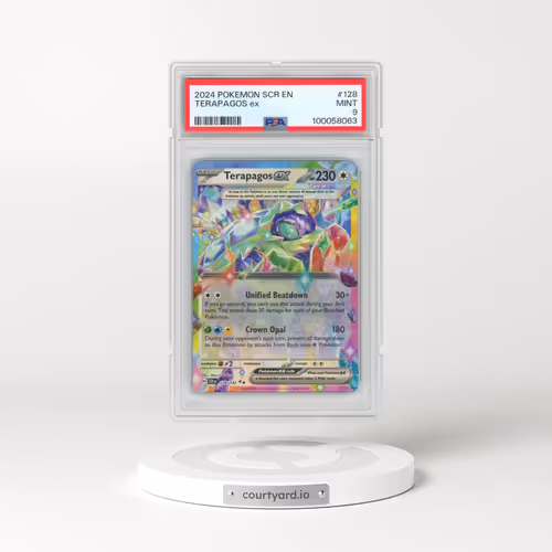 2024 Pokémon Scr EN-Stellar Crown #128 Terapagos EX - Holo (PSA 9 MINT)