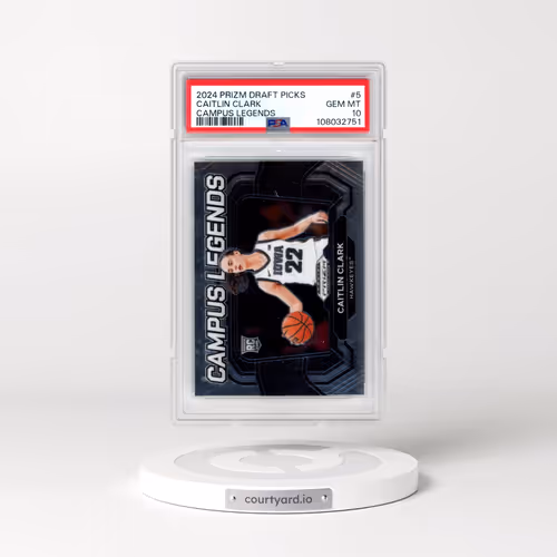 2024 Panini Prizm Draft Picks Campus Legends #5 Caitlin Clark (PSA 10 GEM MINT)