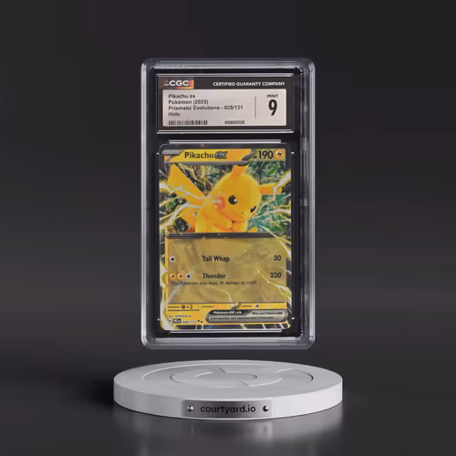 2025 Pokémon Pre EN-Prismatic Evolutions #028 Pikachu EX - Holo (CGC 9 MINT)