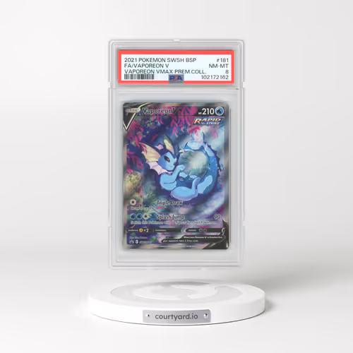 2021 Pokémon Swsh Black Star Promo #181 Vaporeon V - Holo Full Art Vaporeon Vmax Premium Collection