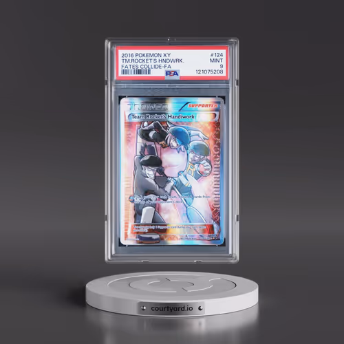 2016 Pokémon XY Fates Collide #124 Team Rocket's Handiwork - Full Art (PSA 9 MINT)