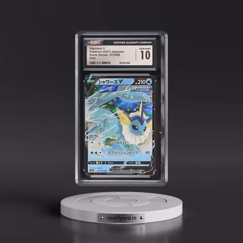 2021 Eevee Heroes #015/069 Vaporeon V - Holo (CGC 10 GEM MINT)