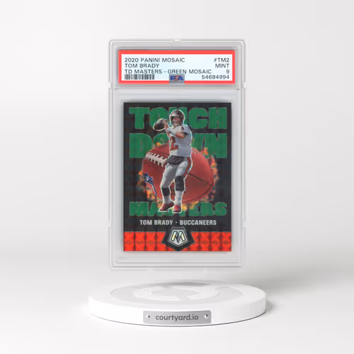 2020 Panini Mosaic Touchdown Masters #TM2 Tom Brady - Green Mosaic (PSA 9 MINT)