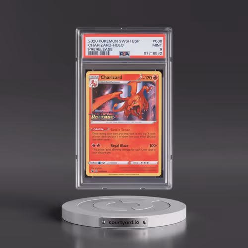 2020 Pokémon Swsh Black Star Promo #066 Charizard - Holo Prerelease (PSA 9 MINT)