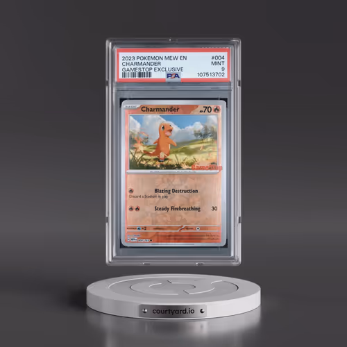 2023 Pokémon Mew EN-151 #004 Charmander - Gamestop Exclusive (PSA 9 MINT)