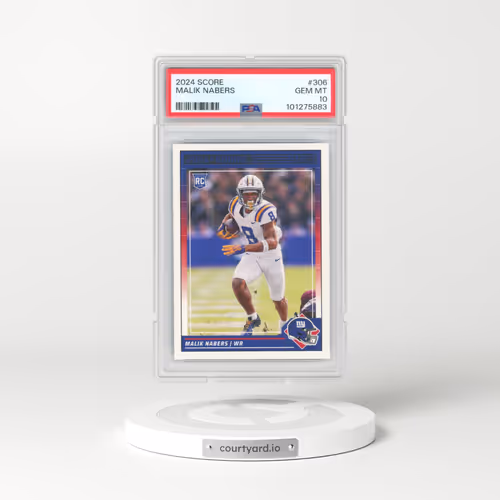 2024 Panini Score #306 Malik Nabers (PSA 10 GEM MINT)