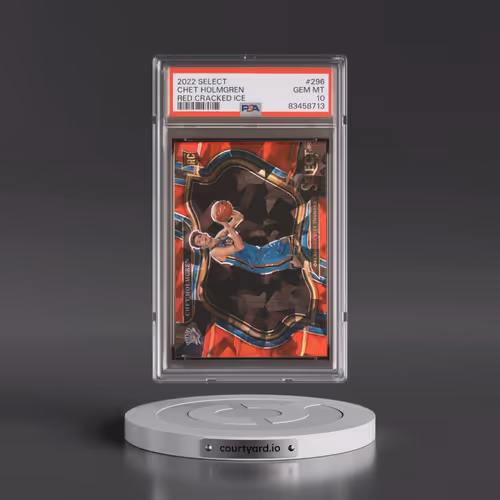 2022 Panini Select #296 Chet Holmgren - Red Cracked Ice (PSA 10 GEM MINT)