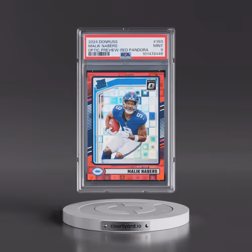 2024 Panini Donruss #383 Malik Nabers - Optic Preview-Red Pandora (PSA 9 MINT)