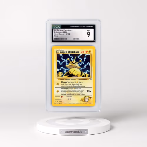2000 Gym Heroes #6/132 Lt. Surge's Electabuzz - Holo (CGC 9 MINT)