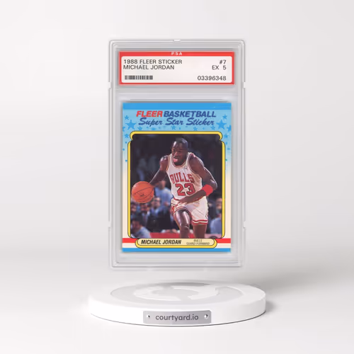 1988 Fleer Sticker #7 Michael Jordan (PSA 5 EX)