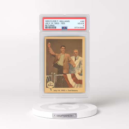 1959 Fleer Ted Williams #48 July 14, 1953-Ted - Returns (PSA 4 VG-EX)
