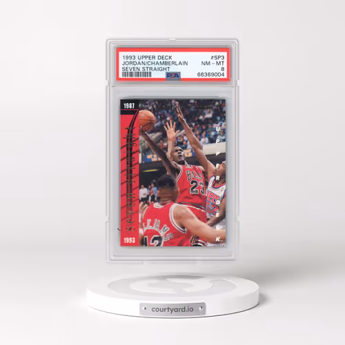 1993 Upper Deck #SP3 Michael Jordan / Wilt Chamberlain - Seven Straight (PSA 8 NM-MT)