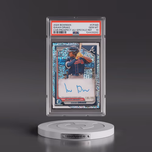 2024 Bowman Chrome Prospect Autographs #CPAID Isaiah Drake - Speckle Refractor (PSA 10 GEM MINT)