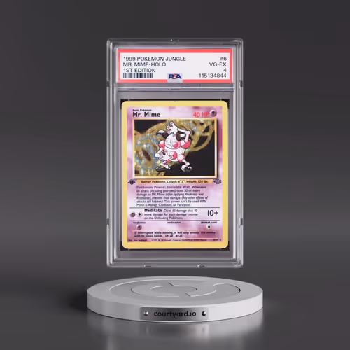 1999 Pokémon Jungle #6 Mr. Mime - 1st Edition Holo (PSA 4 VG-EX)