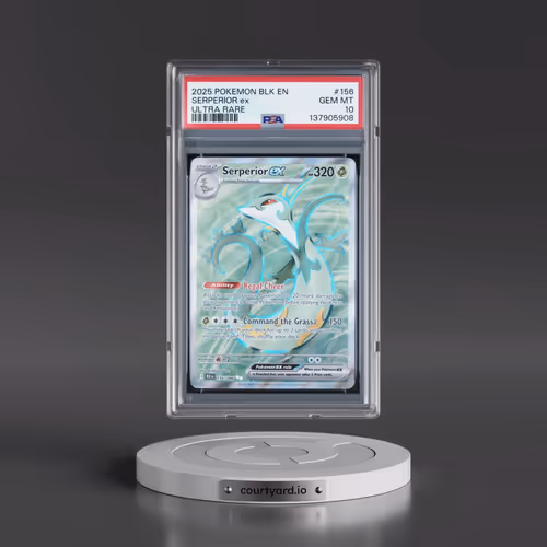 2025 Pokémon Blk EN-Black Bolt #156 Serperior EX - Holo Ultra Rare (PSA 10 GEM MINT)