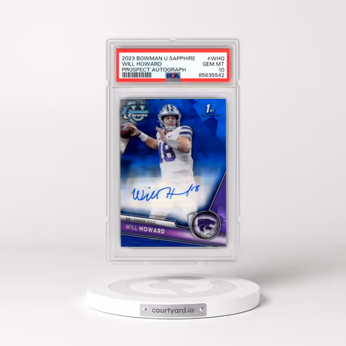 2023 Bowman University Chrome Sapphire Prospect Autograph #WHO Will Howard (PSA 10 GEM MINT)