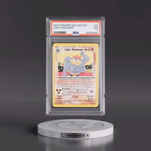 2002 Pokémon Neo Destiny #25 Light Machamp (PSA 7 NM)