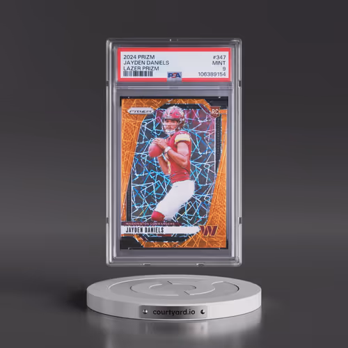2024 Panini Prizm #347 Jayden Daniels - Lazer Prizm (PSA 9 MINT)