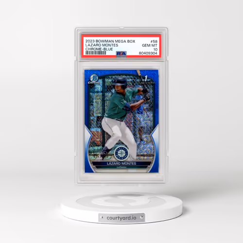 2023 Bowman Mega Box Chrome #58 Lazaro Montes - Blue Refractor (PSA 10 GEM MINT)