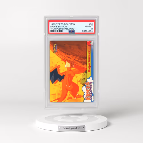 1999 Topps Pokémon the Movie Edt #51 Movie Edition - Trapped Charizard (PSA 8 NM-MT)