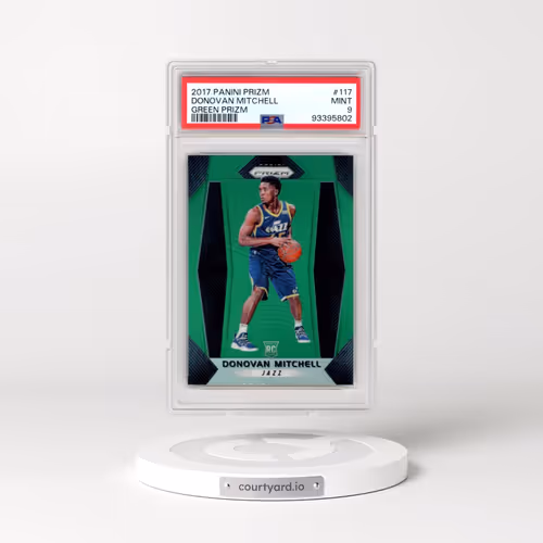 2017 Panini Prizm #117 Donovan Mitchell - Green Prizm (PSA 9 MINT)