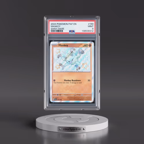 2024 Pokémon Paf EN-Paldean Fates #169 Mankey - Shiny Rare (PSA 9 MINT)