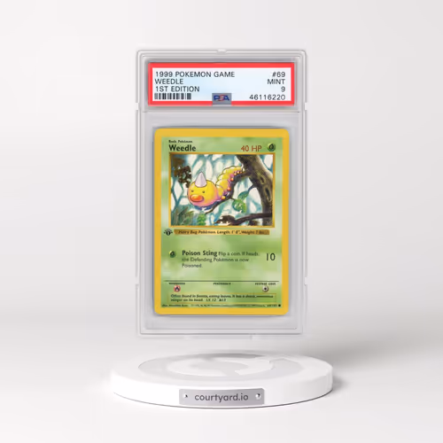 1999 Pokémon Game #69 Weedle - 1st Edition (PSA 9 MINT)