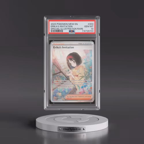 2023 Pokémon Mew EN-151 #203 Erika's Invitation - Special Illustration Rare (PSA 10 GEM MINT)