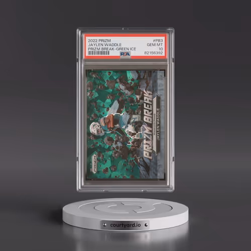2022 Panini Prizm Prizm Break #PB3 Jaylen Waddle - Green Ice (PSA 10 GEM MINT)