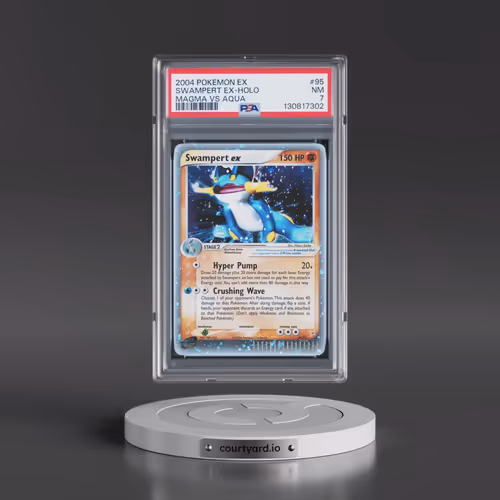 2004 Pokémon EX Team Magma VS Team Aqua #95 Swampert EX - Holo Holo (PSA 7 NM)