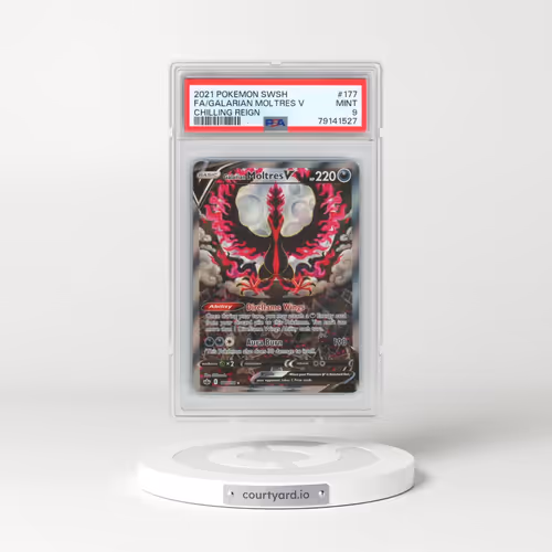 2021 Pokémon Sword & Shield Chilling Reign #177 Galarian Moltres V - Holo Full Art (PSA 9 MINT)