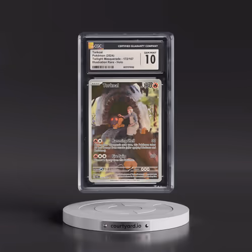 2024 Twilight Masquerade - TWM EN #172/167 Torkoal - Illustration Rare Holo (CGC 10 GEM MINT)