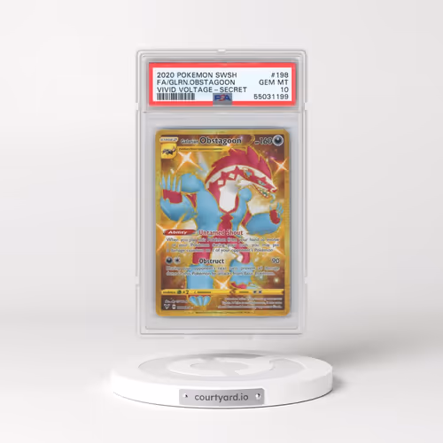 2020 Pokémon Sword & Shield Vivid Voltage #198 Galarian Obstagoon - Full Art Secret (PSA 10 GEM MINT