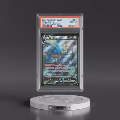 2022 Pokémon Sword & Shield Astral Radiance #TG21 Zacian V - Holo Full Art (PSA 10 GEM MINT)