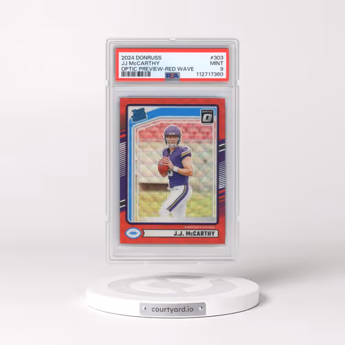 2024 Panini Donruss #303 JJ McCarthy - Optic Preview-Red Wave (PSA 9 MINT)