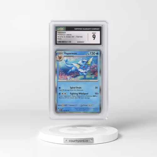 2023 Scarlet & Violet 151 - MEW EN #134/165 Vaporeon - Holo (CGC 9 MINT)