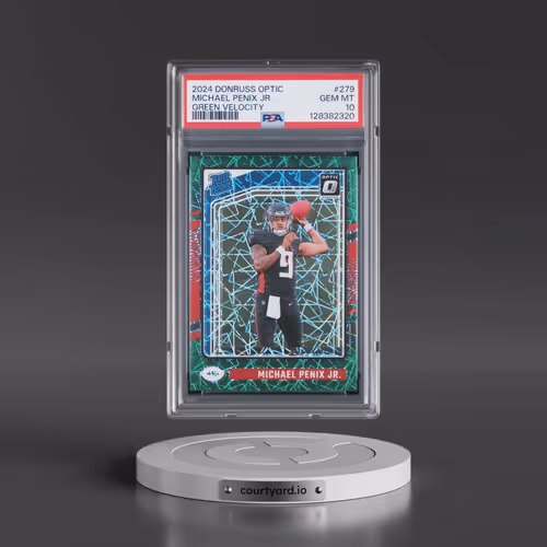 2024 Panini Donruss Optic #279 Michael Penix Jr. - Green Velocity (PSA 10 GEM MINT)