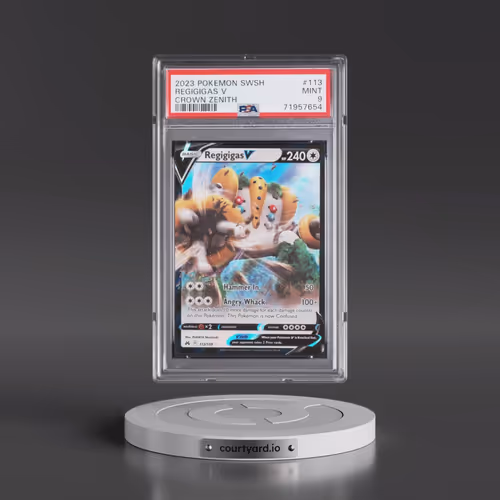 2023 Pokémon Sword and Shield Crown Zenith #113 Regigigas V - Holo (PSA 9 MINT)