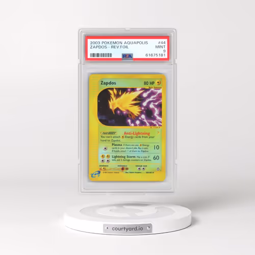 2003 Pokémon Aquapolis #44 Zapdos - Reverse Foil (PSA 9 MINT)