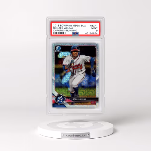 2018 Bowman Mega Box Chrome #BCP1 Ronald Acuna - Running (PSA 9 MINT)