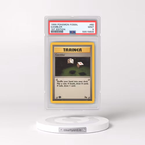 1999 Pokémon Fossil #60 Gambler - 1st Edition (PSA 9 MINT)