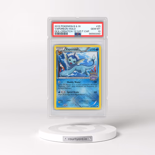 2012 Pokémon Black & White Dark Explorers #25 Vaporeon - Holo Crosshatch-2012 State/Province/Territo