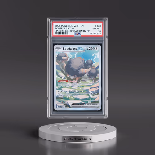 2025 Pokémon Wht EN-White Flare #170 Bouffalant EX - Holo Special Illustration Rare (PSA 10 GEM MINT