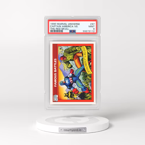 1990 Marvel Universe #97 Captain America Vs. The Red Skull (PSA 9 MINT)